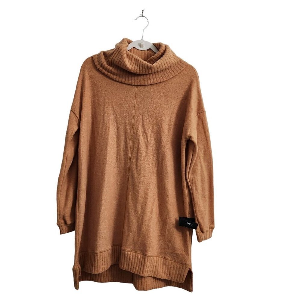 Lulus Sweater‎ Dress Small Autumn Daze Camel Cowl Neck Long Sleeve Cozy NWT
